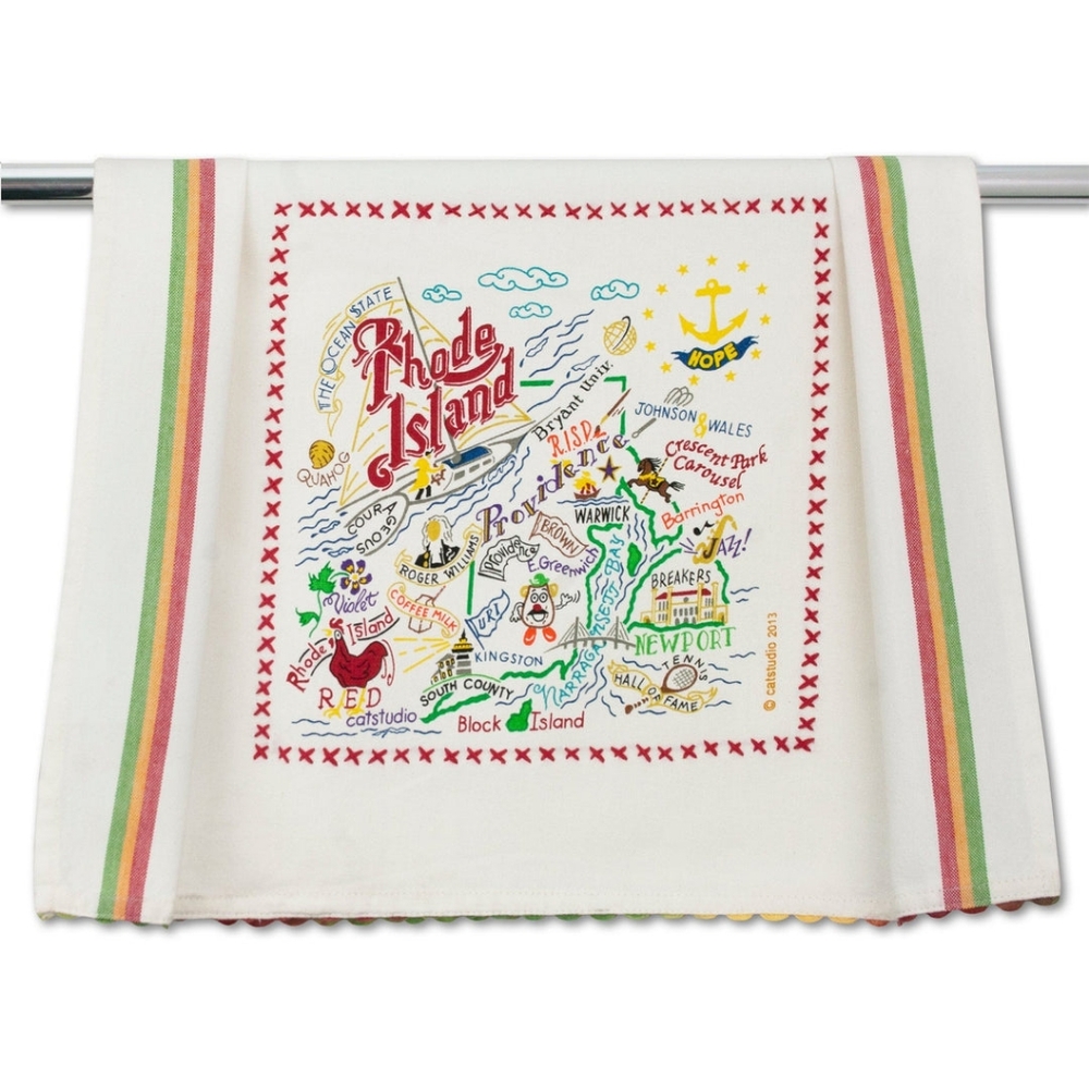 Cat Studio RHODE ISLAND State Dish Towel
